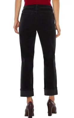 Jeans|Pants-Liverpool Los Angeles MARLEY GIRLFRIEND CUFFED CORDUROY Onyx