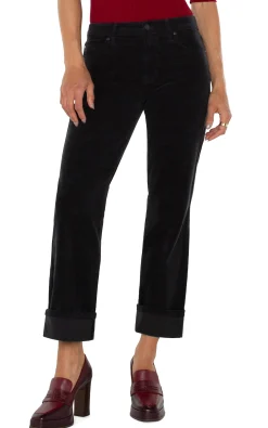 Jeans|Pants-Liverpool Los Angeles MARLEY GIRLFRIEND CUFFED CORDUROY Onyx