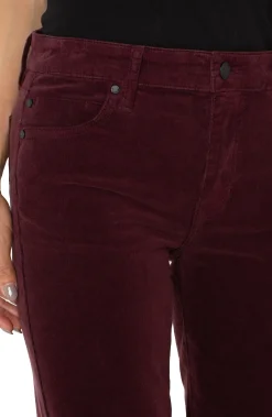 Jeans|Boyfriend & Girlfriend-Liverpool Los Angeles MARLEY GIRLFRIEND CUFFED CORDUROY Blackberry
