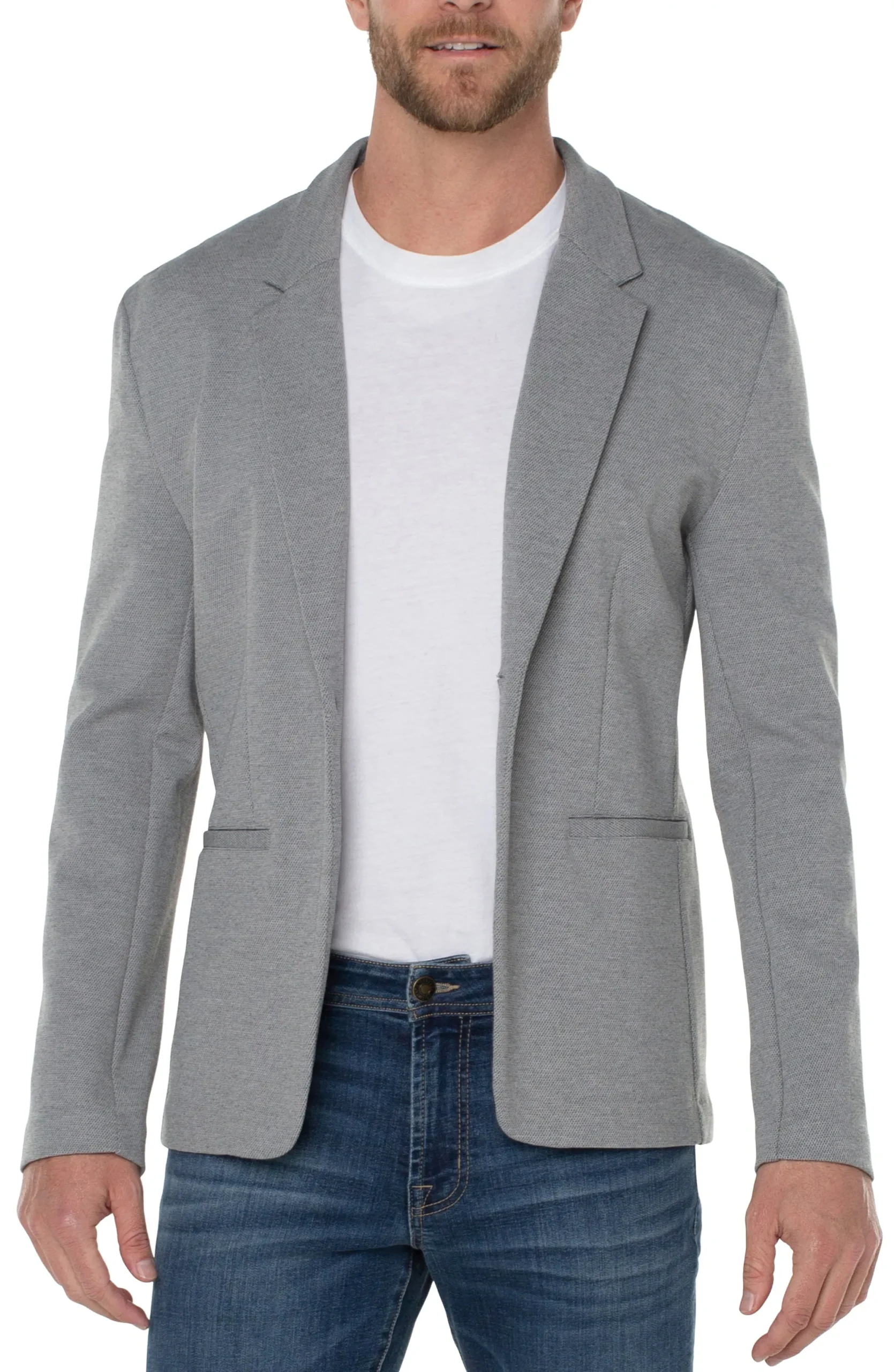 Jackets & Blazers-Liverpool Los Angeles MODERN BLAZER Heathergrey