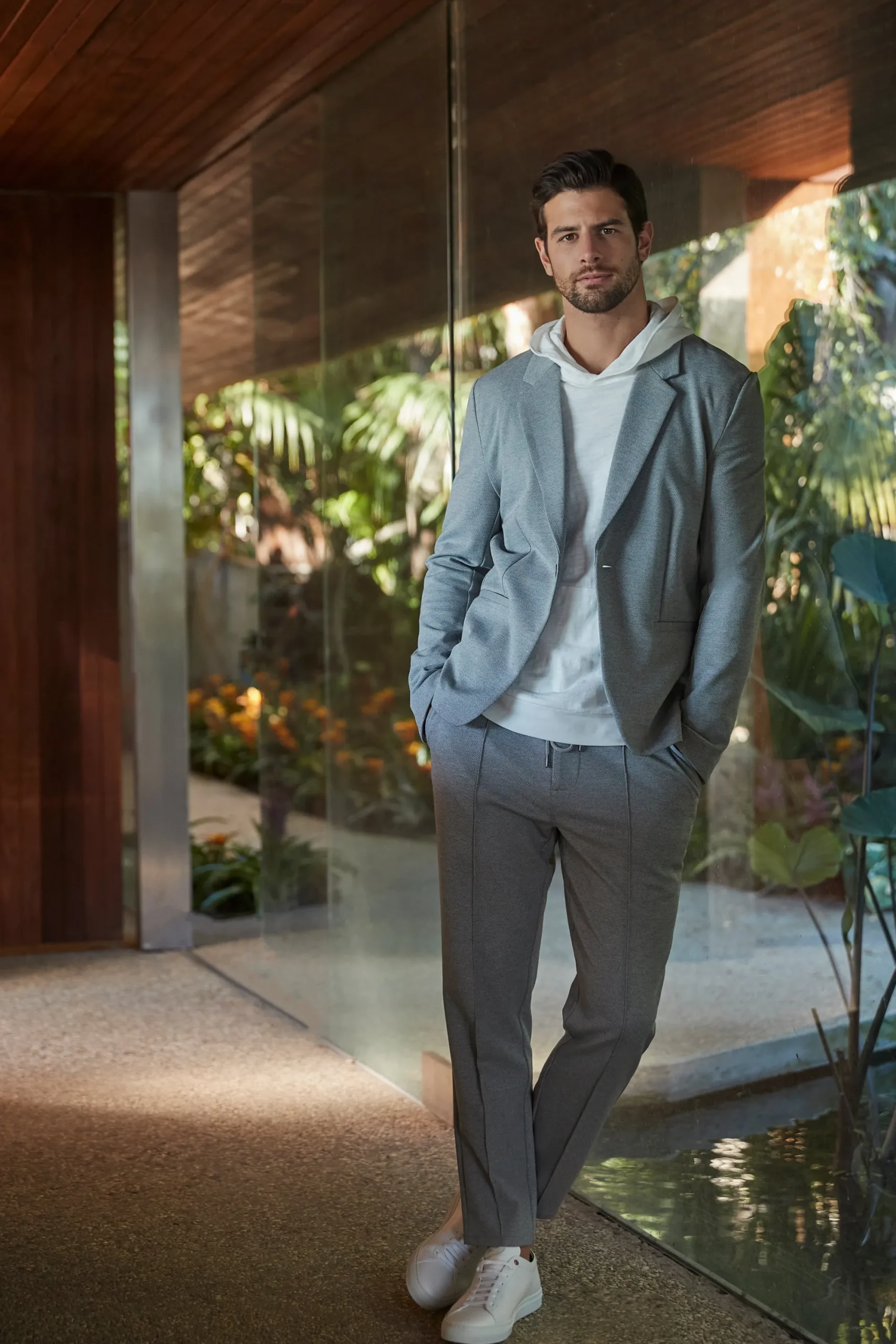 Jackets & Blazers-Liverpool Los Angeles MODERN BLAZER Heathergrey