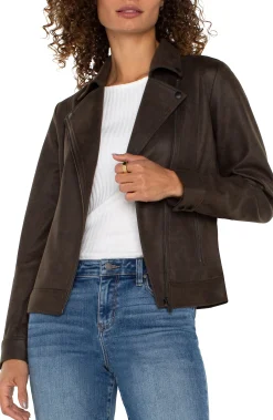 Jackets-Liverpool Los Angeles MOTO JACKET Blackolive