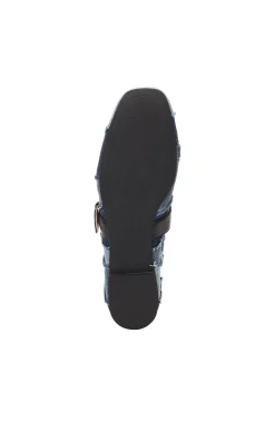 Flats-Liverpool Los Angeles OAKPARK PATCHWORK FRAYED DENIM BALLERINA FLAT Ltblueindigo