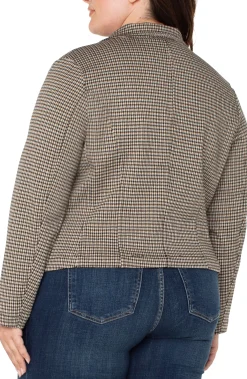 Jackets-Liverpool Los Angeles OPEN FRONT BLAZER Blacktancheck