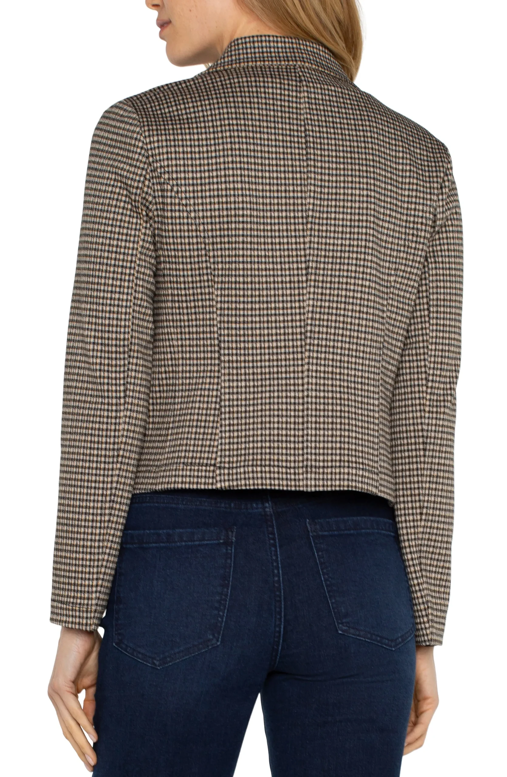 Jackets-Liverpool Los Angeles OPEN FRONT BLAZER Blacktancheck