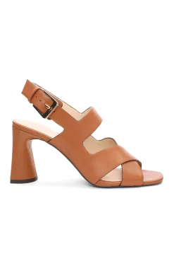 Heels-Liverpool Los Angeles PARAMOUNT CROSS STRAP HEEL Luggage