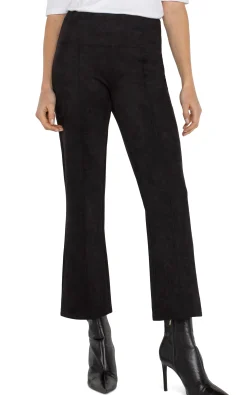 Pants|Knit Pull-On-Liverpool Los Angeles PEARL CROP FLARE Black