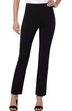 Knit Pull-On|Pants-Liverpool Los Angeles PEARL FULL LENGTH FLARE Black