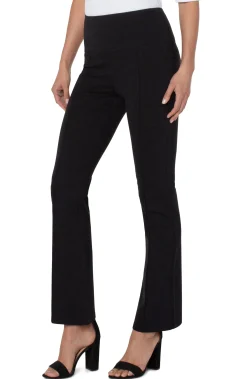 Knit Pull-On|Pants-Liverpool Los Angeles PEARL FULL LENGTH FLARE Black