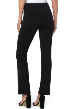 Knit Pull-On|Pants-Liverpool Los Angeles PEARL FULL LENGTH FLARE Black