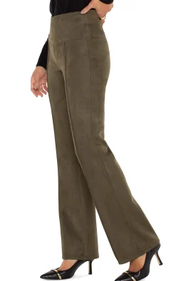 Pants|Knit Pull-On-Liverpool Los Angeles PEARL FULL LENGTH FLARE WITH PINTUCKS Olive