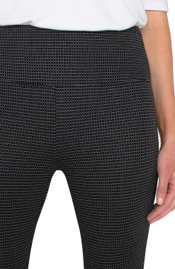 Pants|Knit Pull-On-Liverpool Los Angeles PEARL PULL-ON LEGGING Blackwhiteminigrid