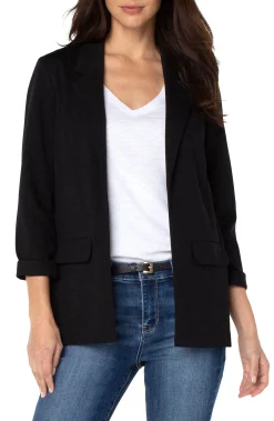 Jackets-Liverpool Los Angeles PETITE BOYFRIEND BLAZER WITH PRINCESS DARTS Black