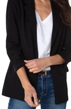 Jackets-Liverpool Los Angeles PETITE BOYFRIEND BLAZER WITH PRINCESS DARTS Black