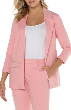 Jackets-Liverpool Los Angeles PETITE BOYFRIEND BLAZER WITH PRINCESS DARTS Pinkperfection