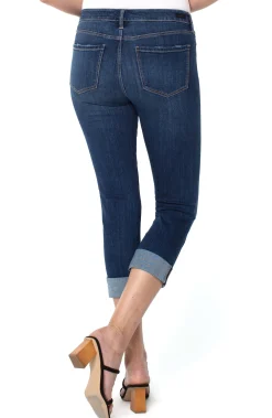 Jeans-Liverpool Los Angeles PETITE CHARLIE CROP WIDE ROLLED CUFF Easton