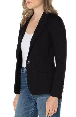 Jackets-Liverpool Los Angeles PETITE FITTED BLAZER Black