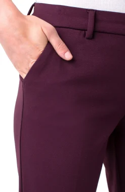 Pants-Liverpool Los Angeles PETITE KELSEY TROUSER Aubergine