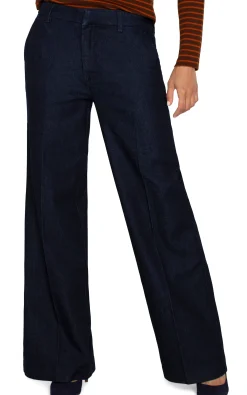 Jeans|Pants-Liverpool Los Angeles PETITE KELSEY WIDE LEG TROUSER Indigorinse