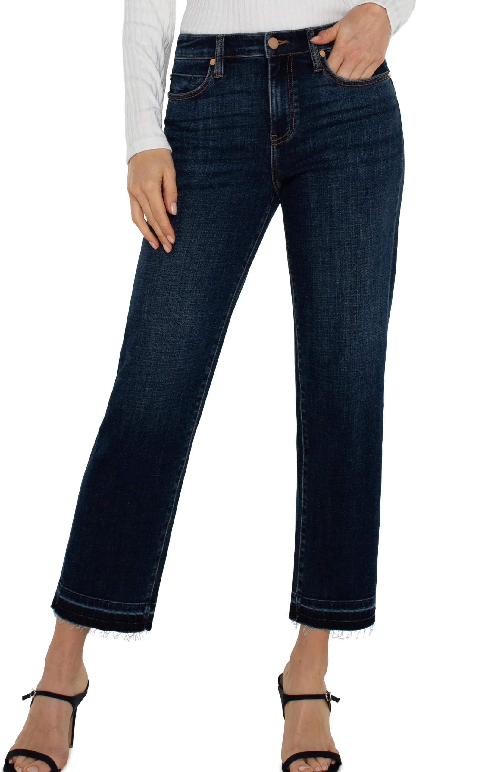 Jeans-Liverpool Los Angeles PETITE LIV NON-SKINNY SKINNY WITH LET DOWN HEM Albany