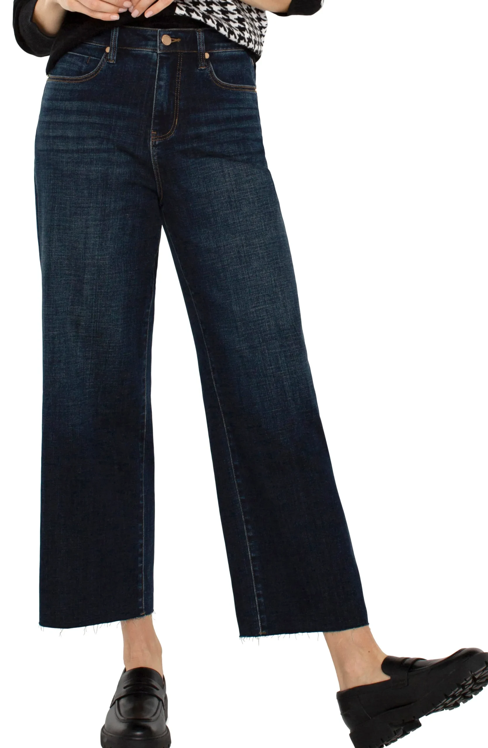 Jeans-Liverpool Los Angeles PETITE STRIDE HI-RISE WITH CUT HEM Eastmoor