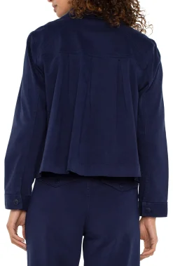 Jackets-Liverpool Los Angeles PLEAT BACK CROP JACKET Lapisink