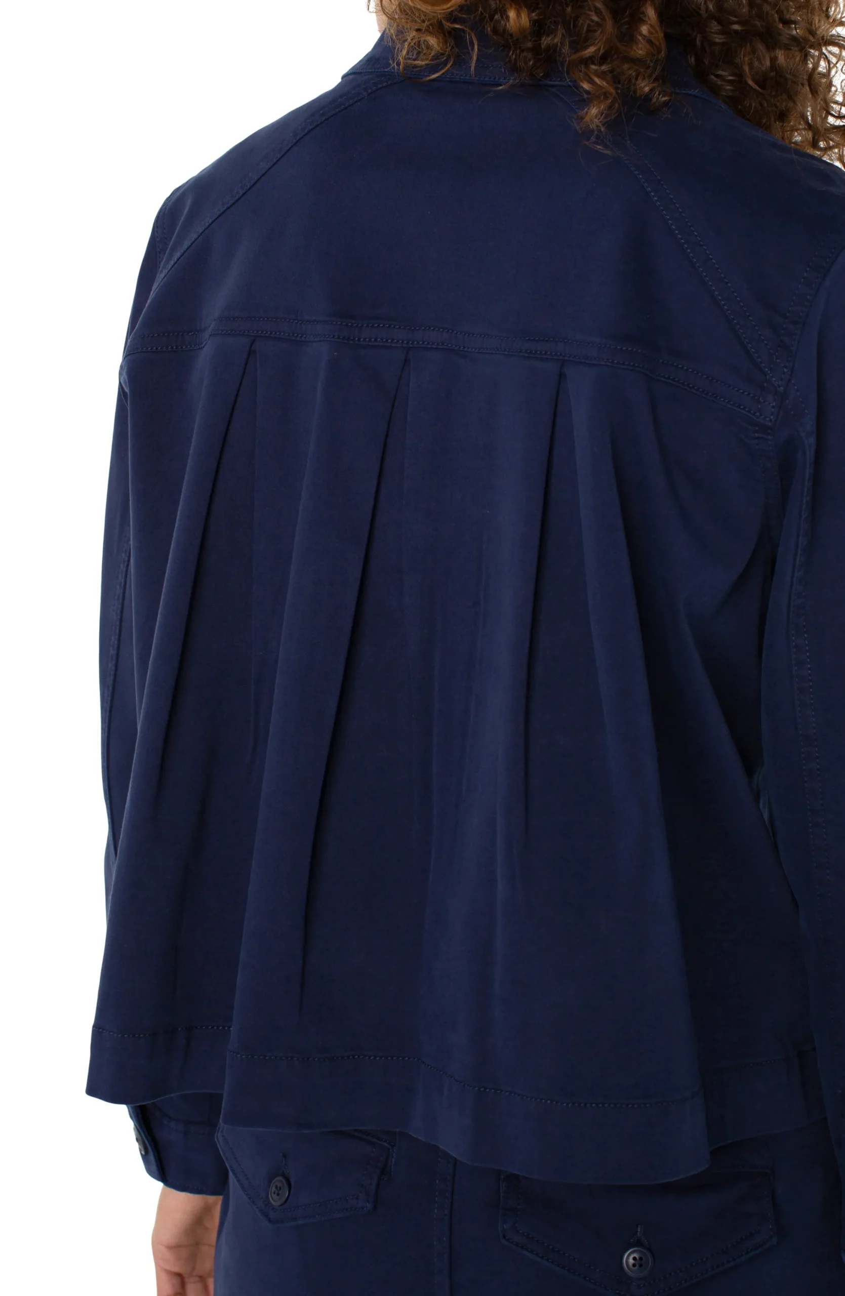 Jackets-Liverpool Los Angeles PLEAT BACK CROP JACKET Lapisink