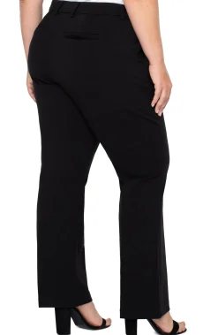 Pants-Liverpool Los Angeles PLUS KELSEY FLARE TROUSER SUPER STRETCH PONTE Black