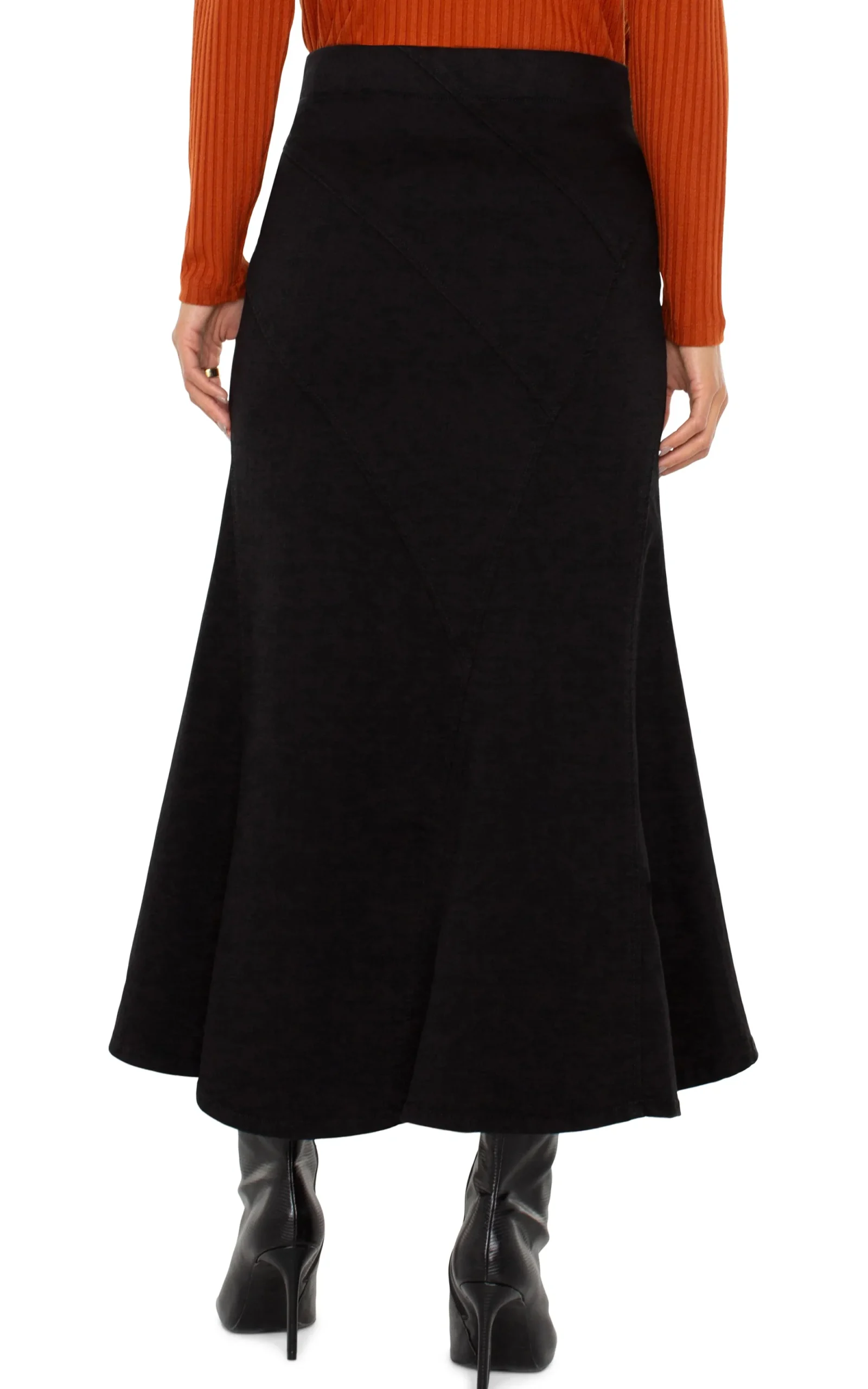 Skirts|Skirts-Liverpool Los Angeles PULL ON MERMAID MAXI SKIRT Blackrinse