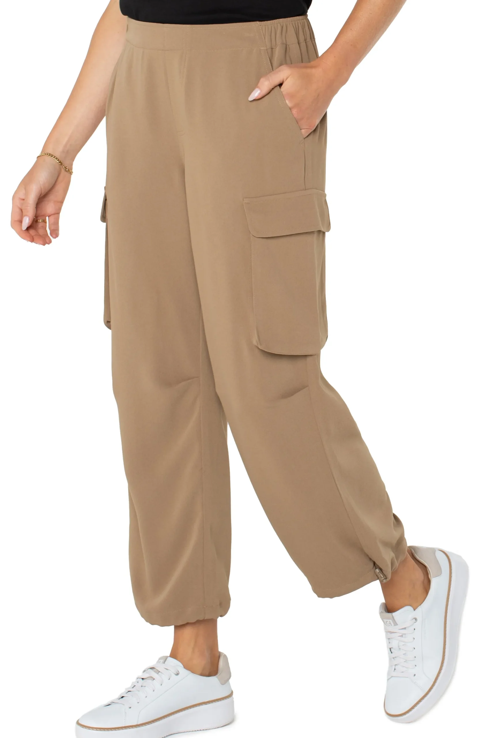 Pants|Utility Pants-Liverpool Los Angeles PULL-ON PARACHUTE CARGO PANTS Palosanto