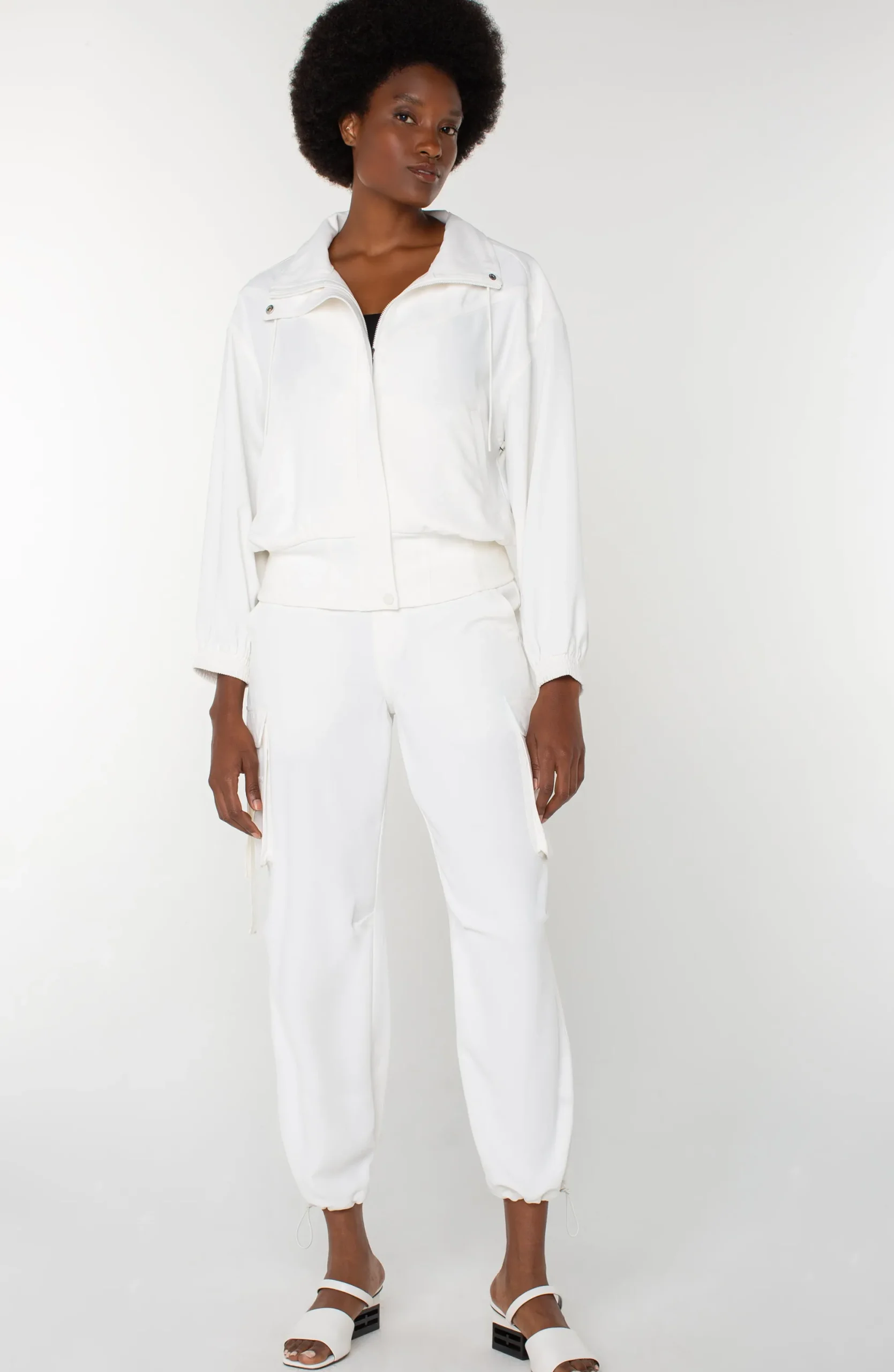 Pants|Utility Pants-Liverpool Los Angeles PULL-ON PARACHUTE CARGO PANTS Porcelain