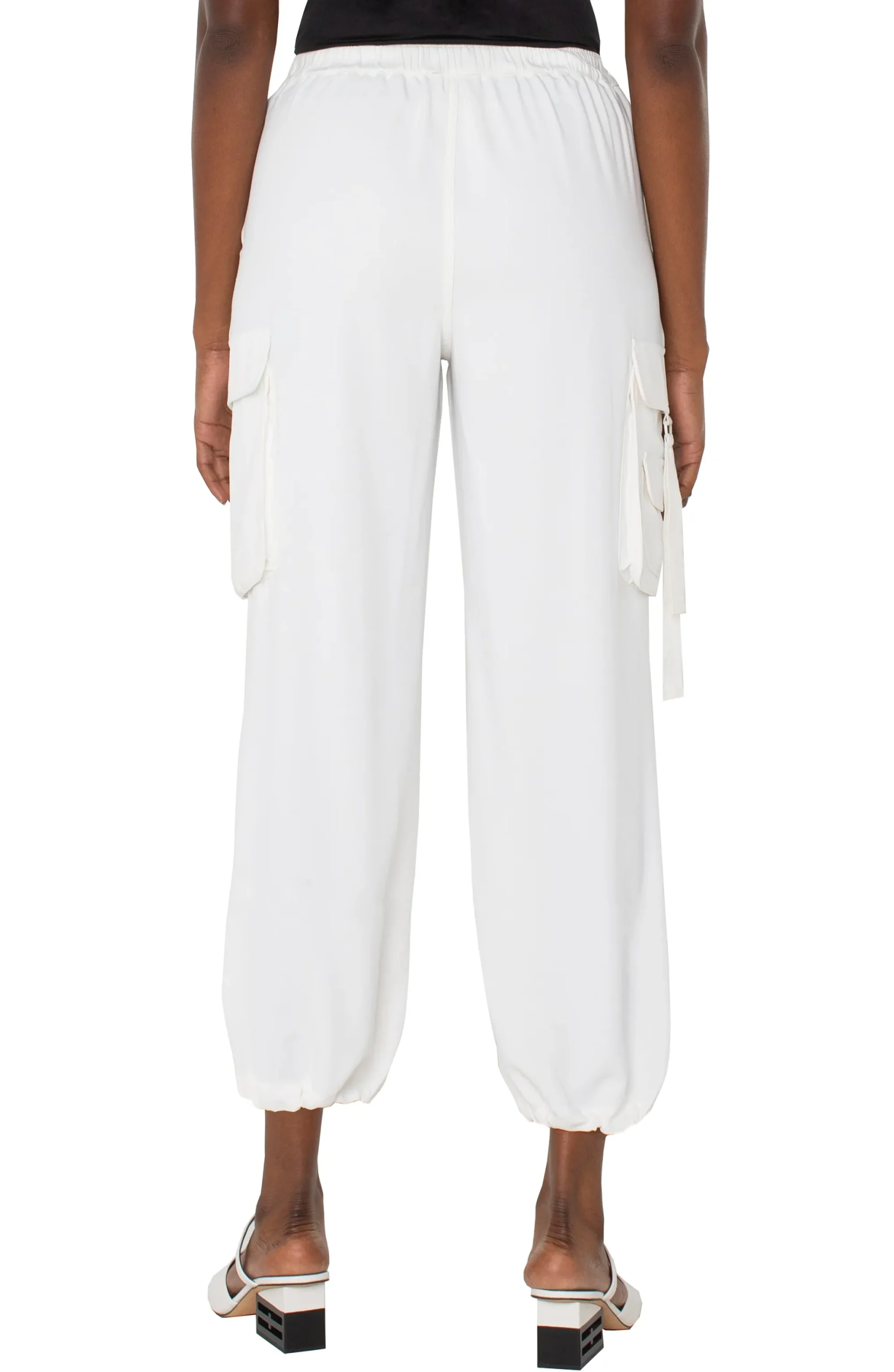 Pants|Utility Pants-Liverpool Los Angeles PULL-ON PARACHUTE CARGO PANTS Porcelain
