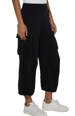 Utility Pants|Pants-Liverpool Los Angeles PULL-ON PARACHUTE CARGO PANTS Black