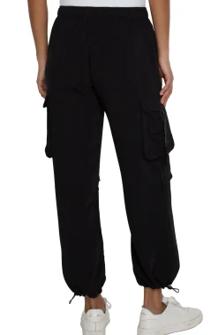 Utility Pants|Pants-Liverpool Los Angeles PULL-ON PARACHUTE CARGO PANTS Black