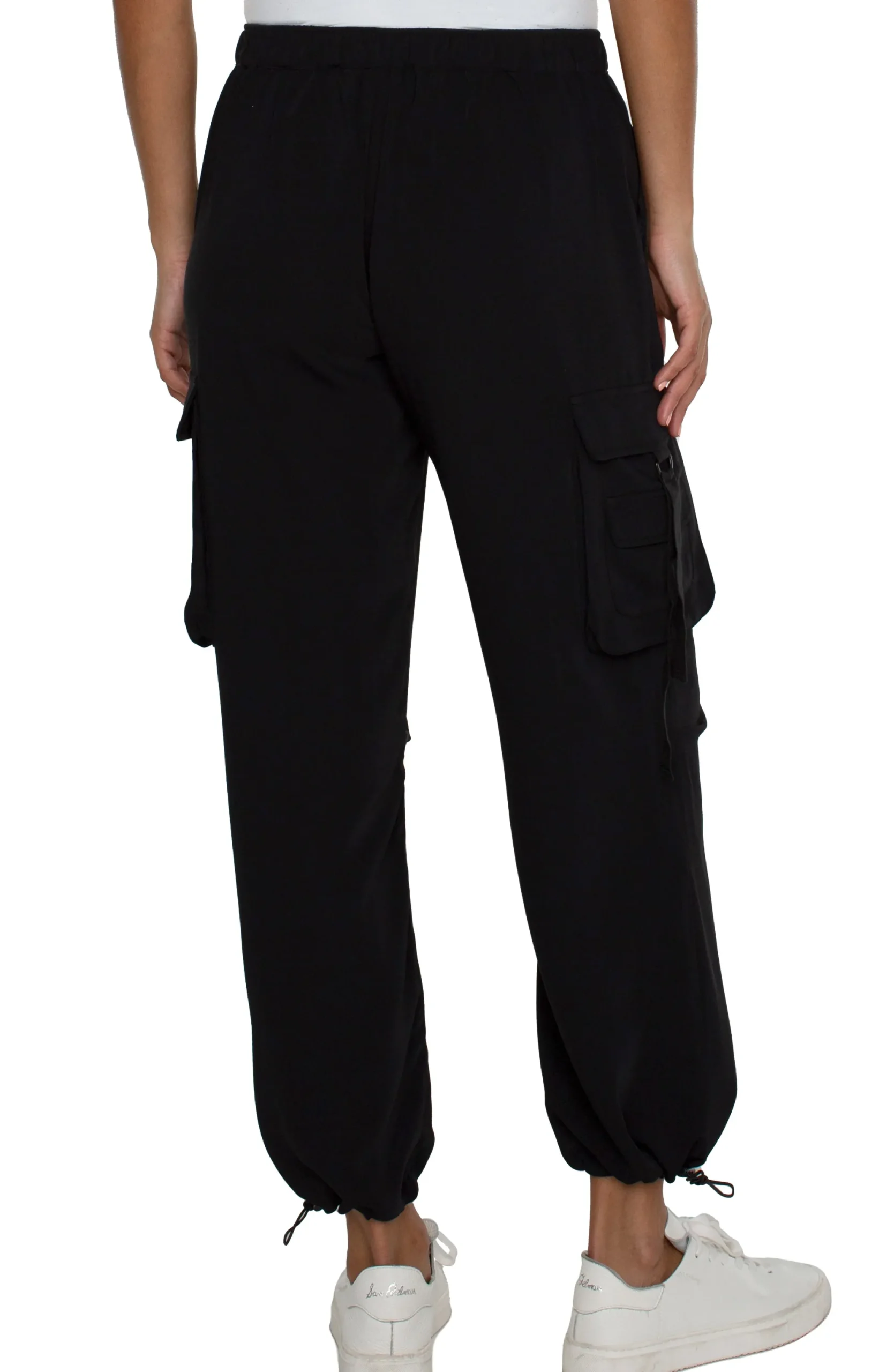 Utility Pants|Pants-Liverpool Los Angeles PULL-ON PARACHUTE CARGO PANTS Black