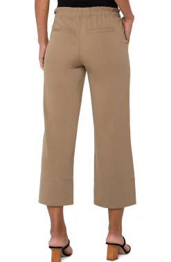 Pants|Knit Pull-On-Liverpool Los Angeles PULL-ON TIE WAIST WIDE LEG ANKLE Palosanto