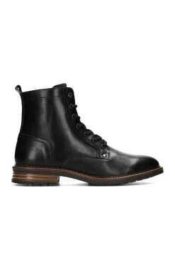 Boots-Liverpool Los Angeles RICHARD BURNISHED LEATHER LACE UP BOOT Black