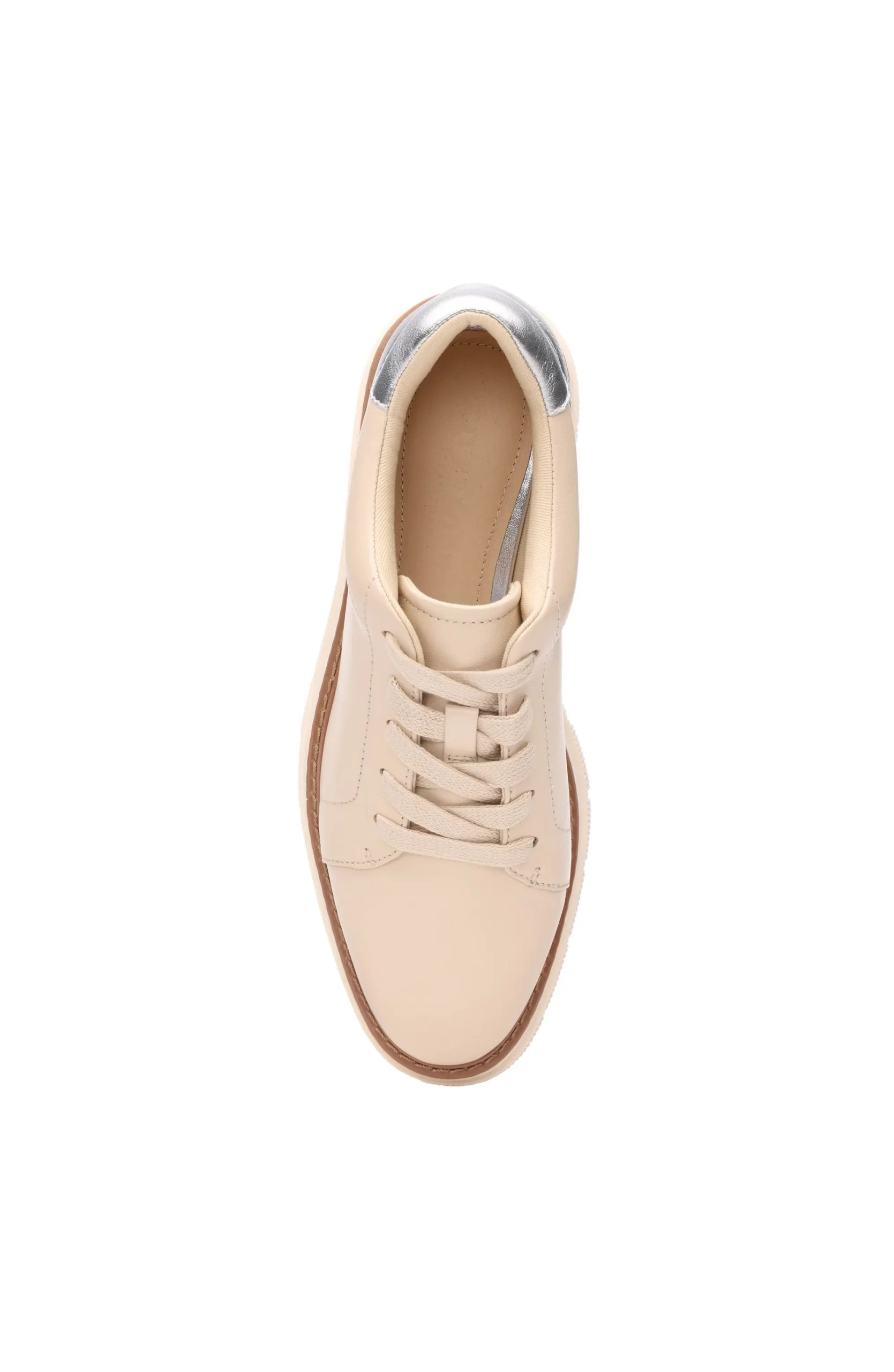 Sneakers-Liverpool Los Angeles RIVERSIDE LACE UP PLATFORM WITH RIDGE SOLE Ecrusilver