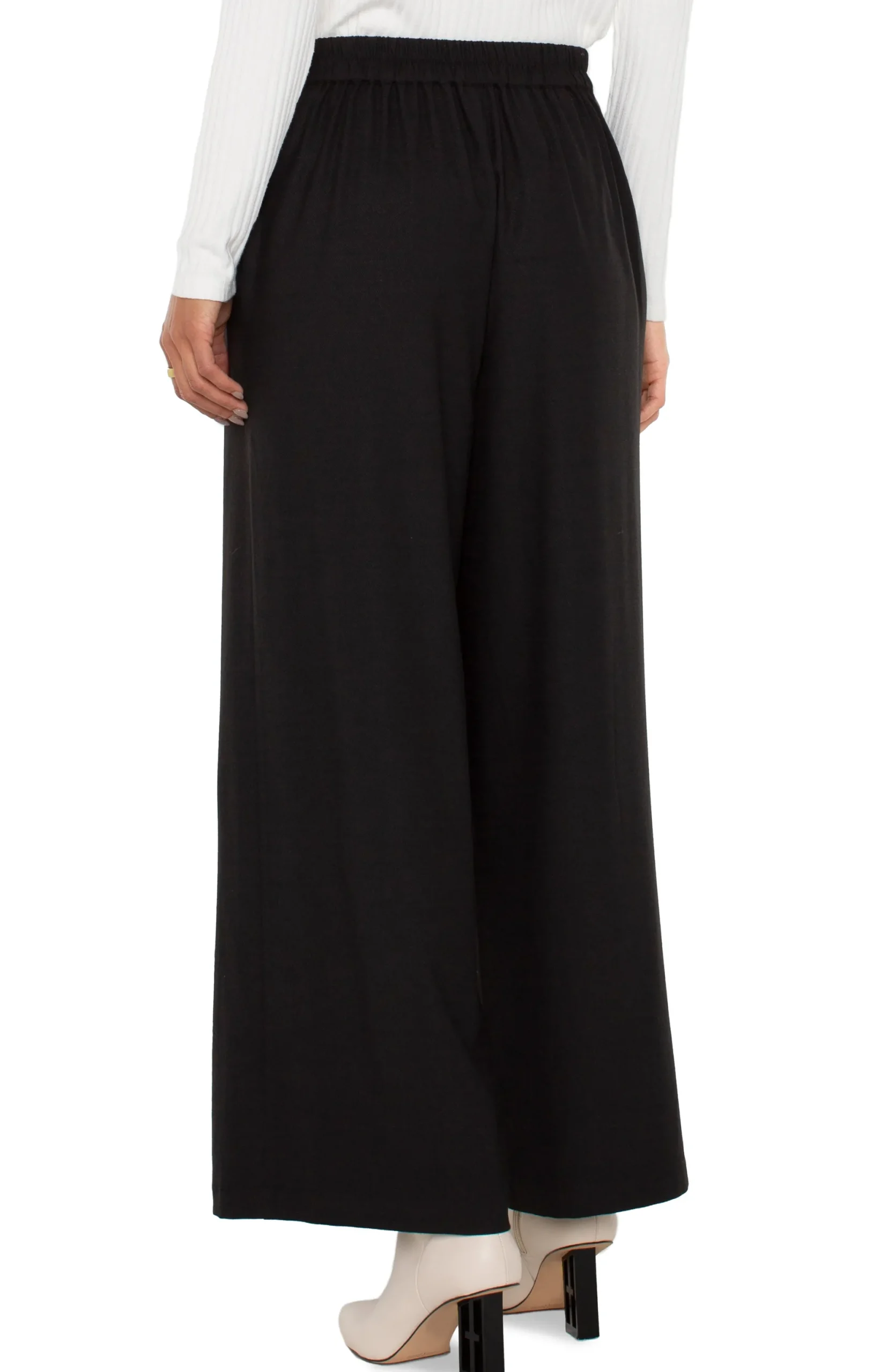 Pants-Liverpool Los Angeles SAILOR CROP WIDE LEG Black