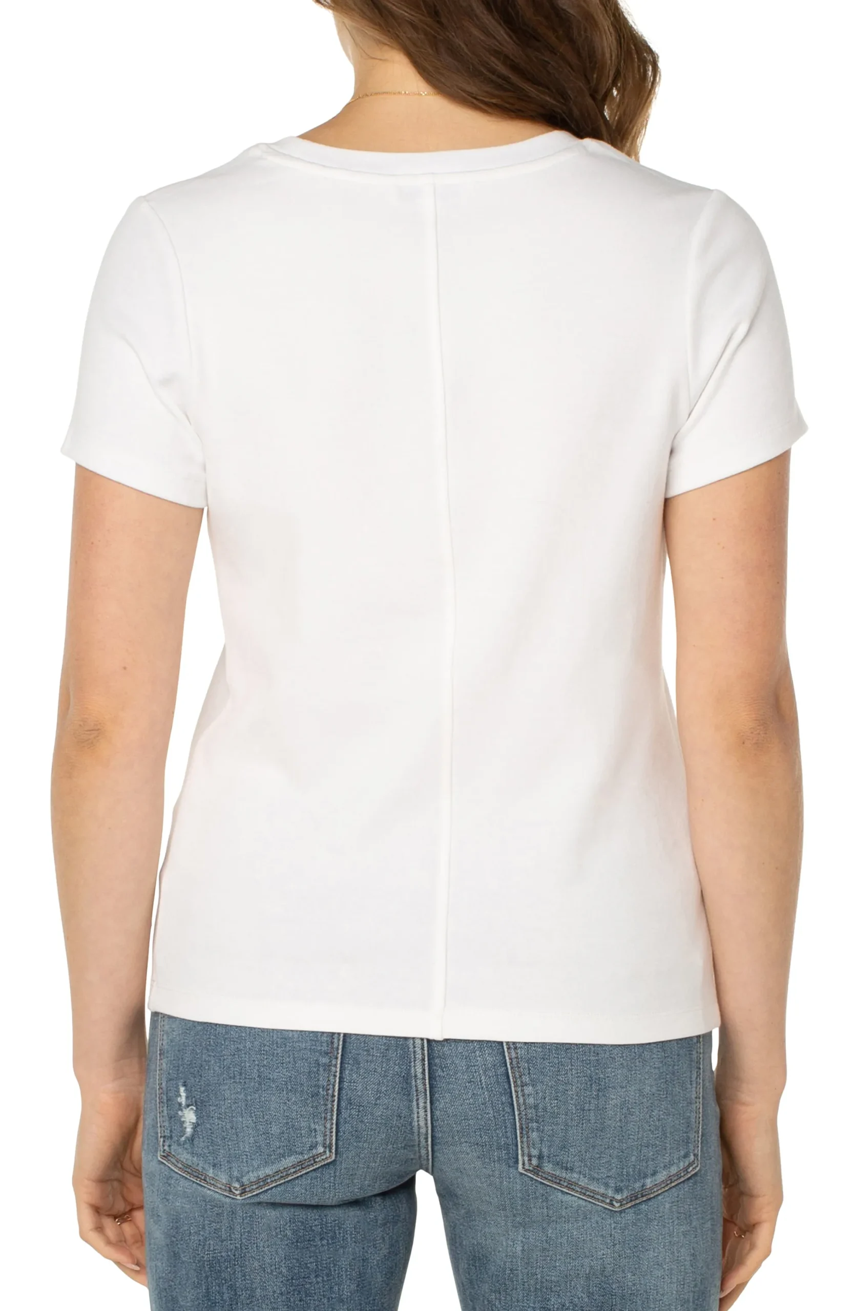 Tops|Tees-Liverpool Los Angeles SCOOP NECK SHORT SLEEVE TEE White
