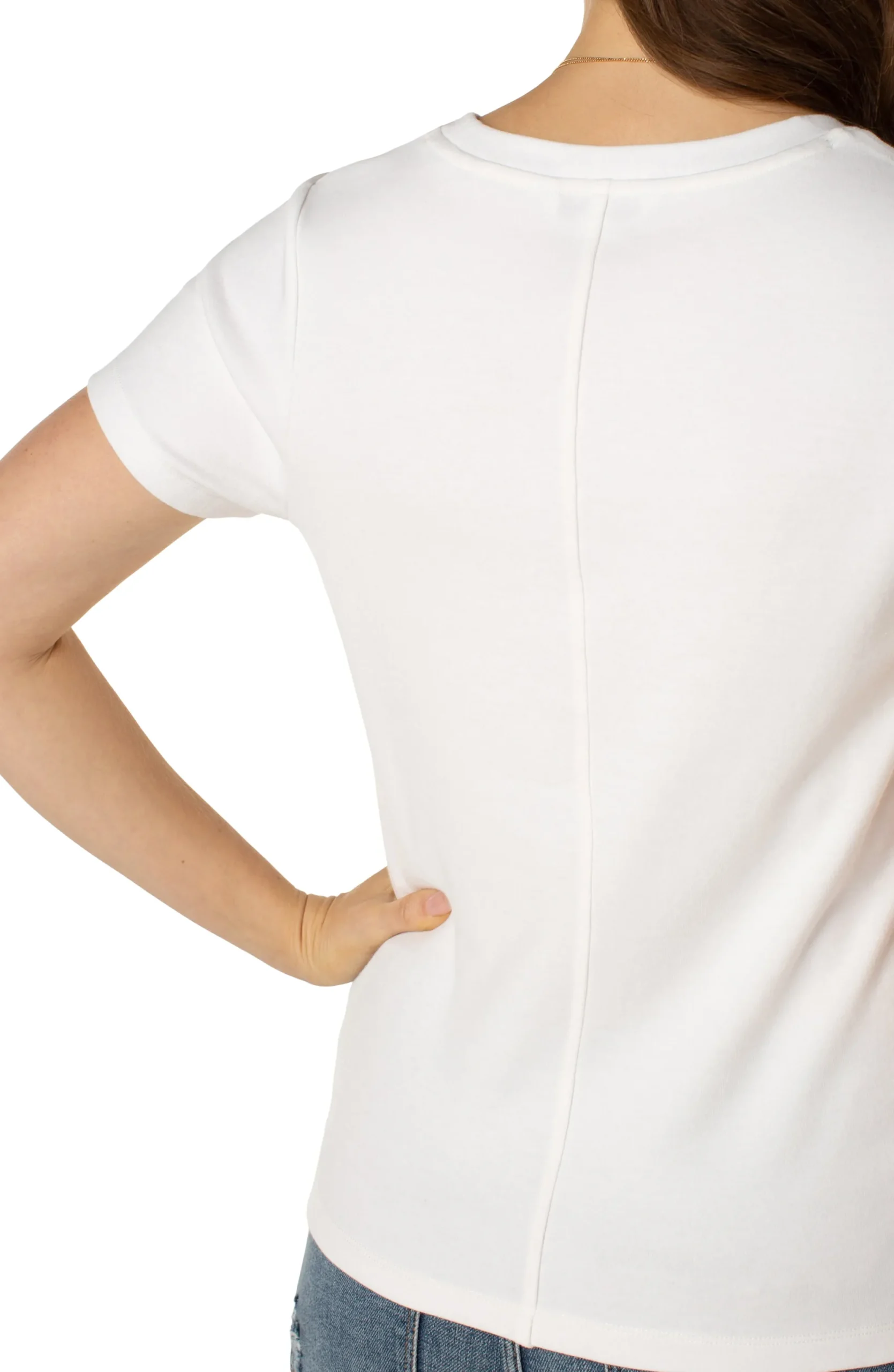 Tops|Tees-Liverpool Los Angeles SCOOP NECK SHORT SLEEVE TEE White