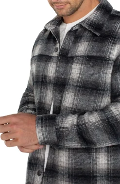 Jackets & Blazers-Liverpool Los Angeles SHIRT JACKET Navygreymulti