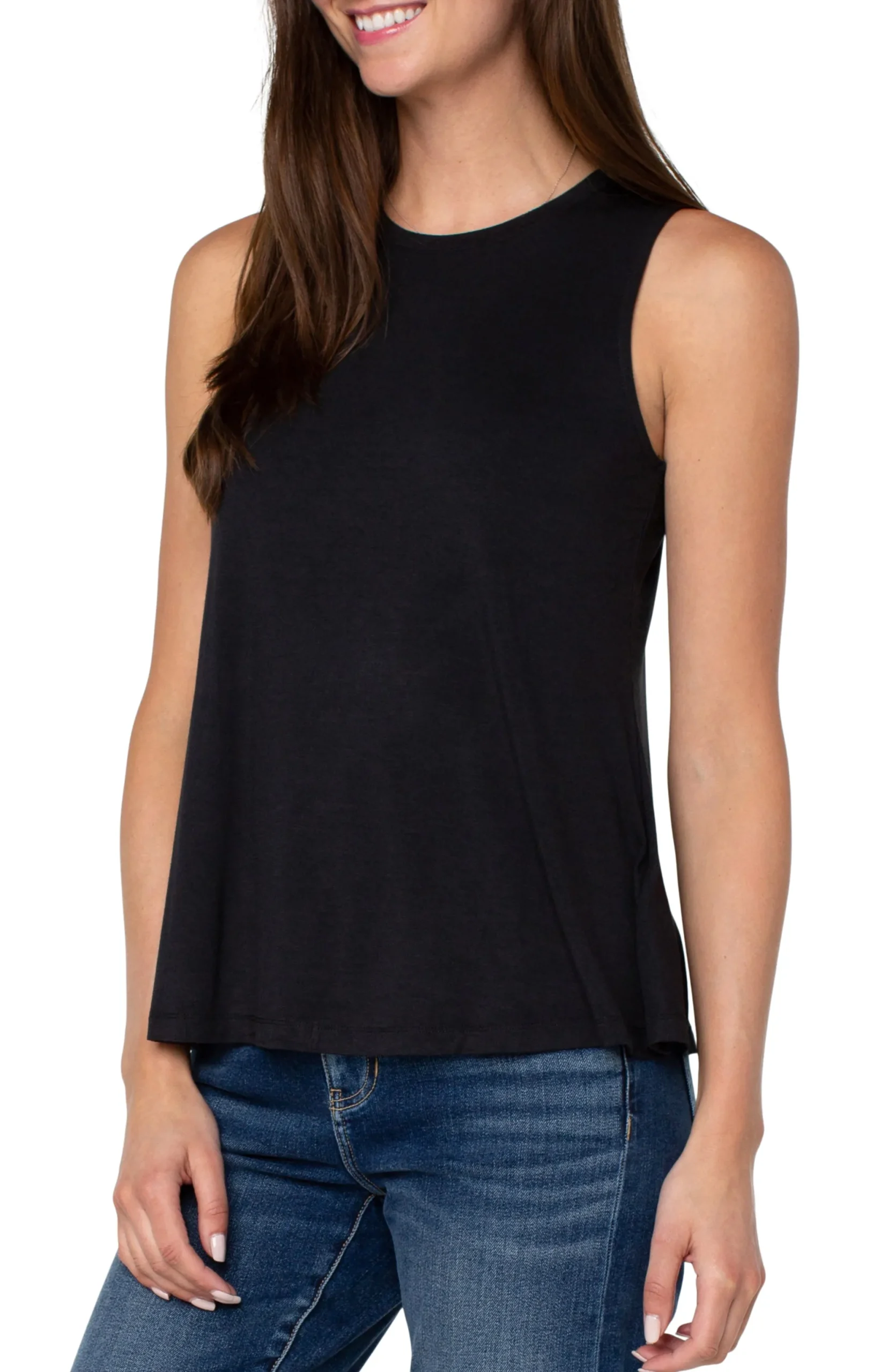 Tees-Liverpool Los Angeles SLEEVELESS SCOOP NECK TANK Black