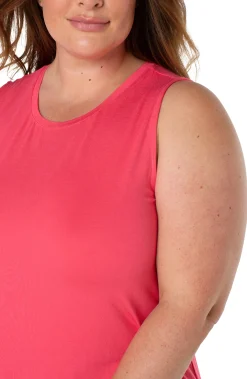 Tops-Liverpool Los Angeles SLEEVELESS SCOOP NECK TANK Watermelon