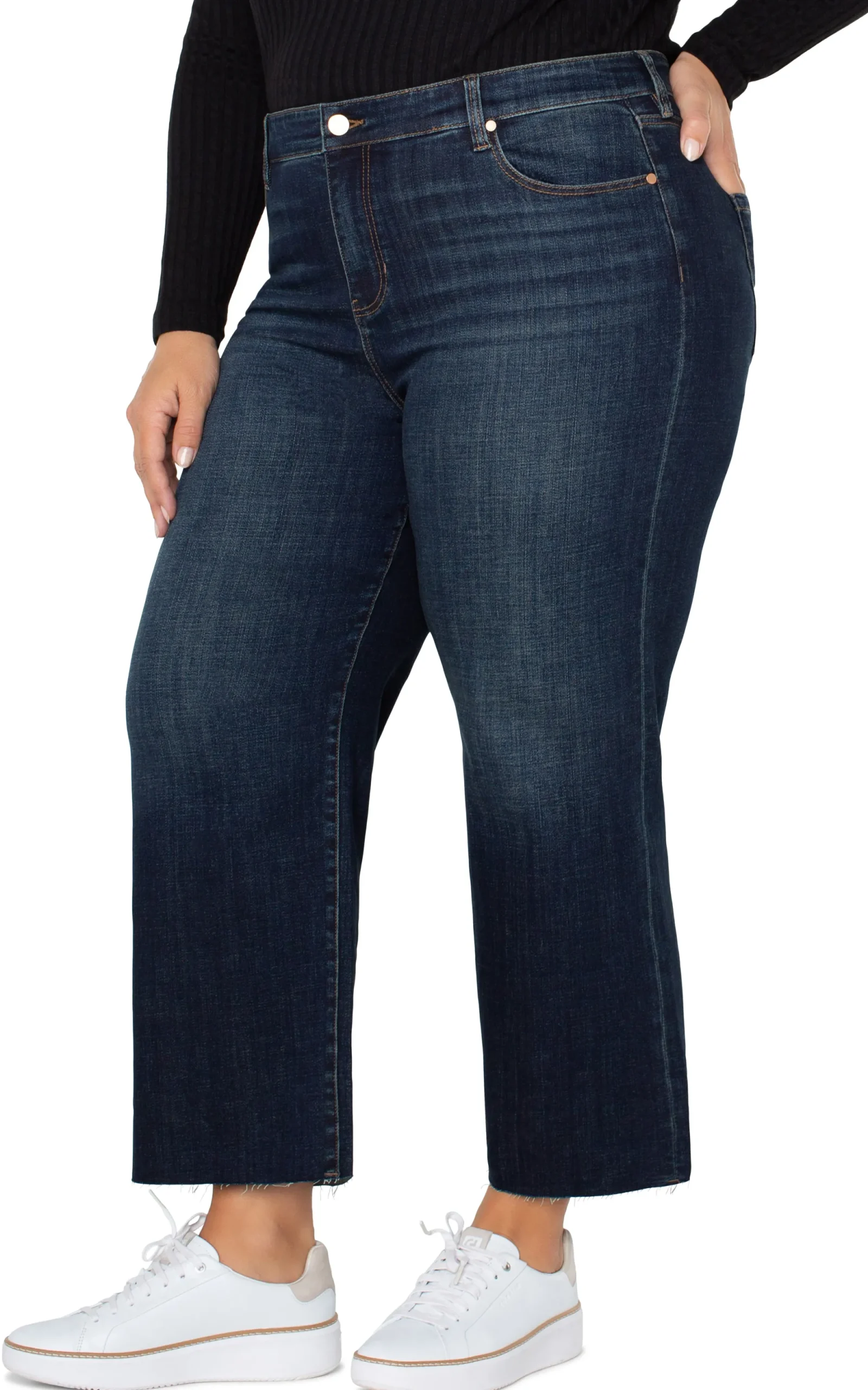 Jeans-Liverpool Los Angeles STRIDE HI-RISE CROP WITH WIDE CUT HEM Eastmoor