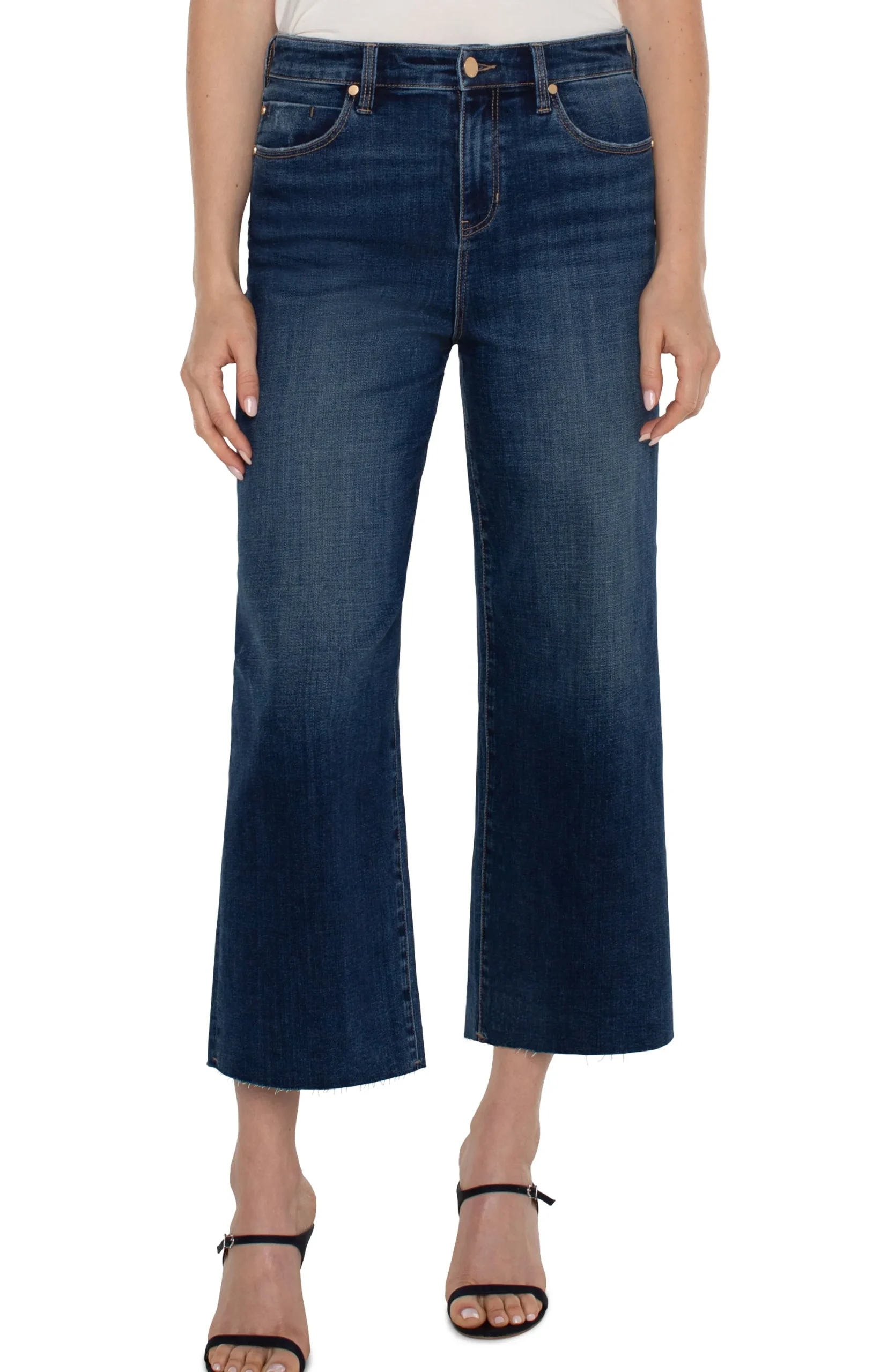 Wide-Leg|Jeans-Liverpool Los Angeles STRIDE HI-RISE WITH CUT HEM Bowers