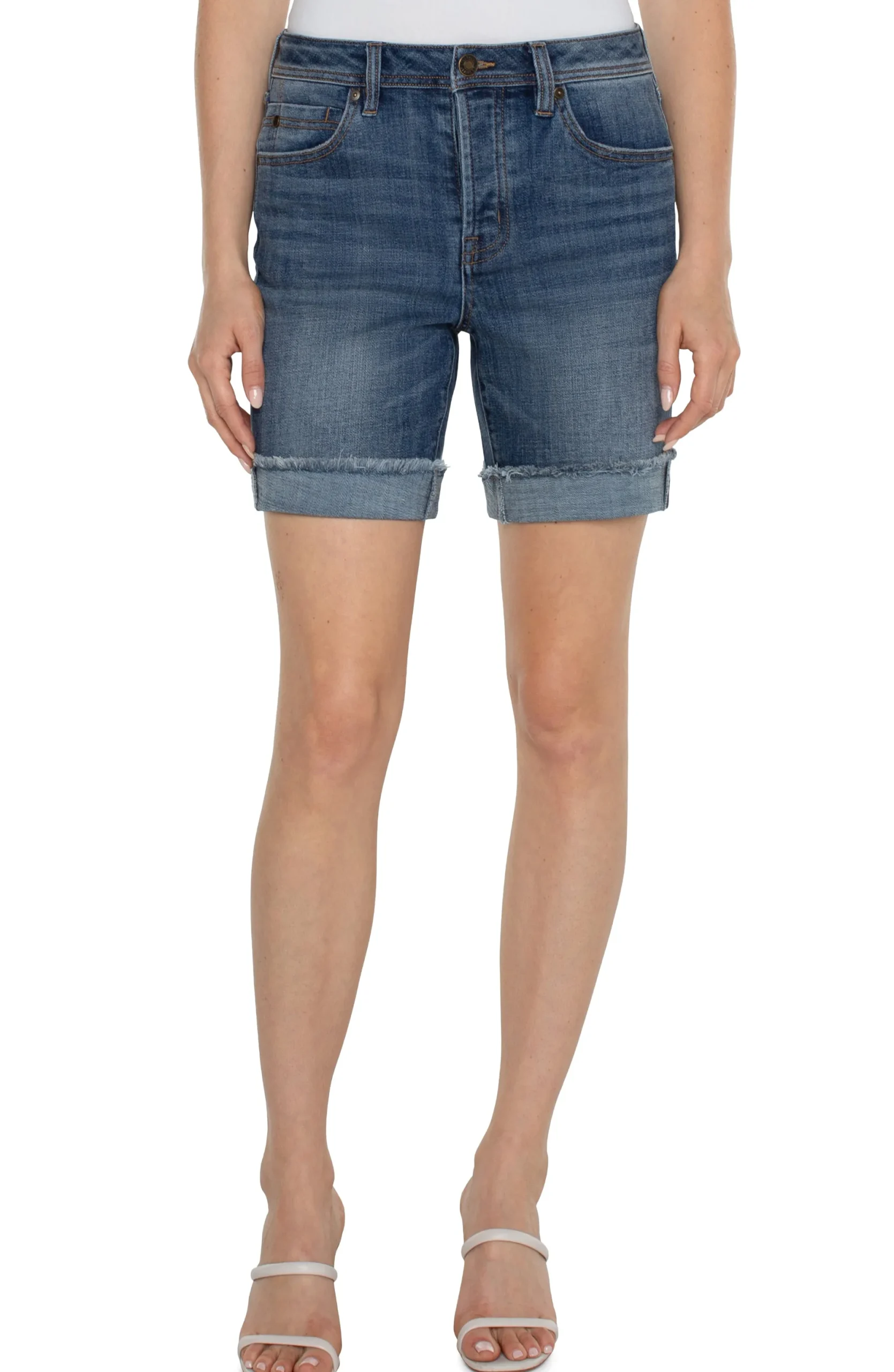 Shorts|Shorts-Liverpool Los Angeles THE KEEPER SHORT WITH FRAY CUFF - ECO Johnston