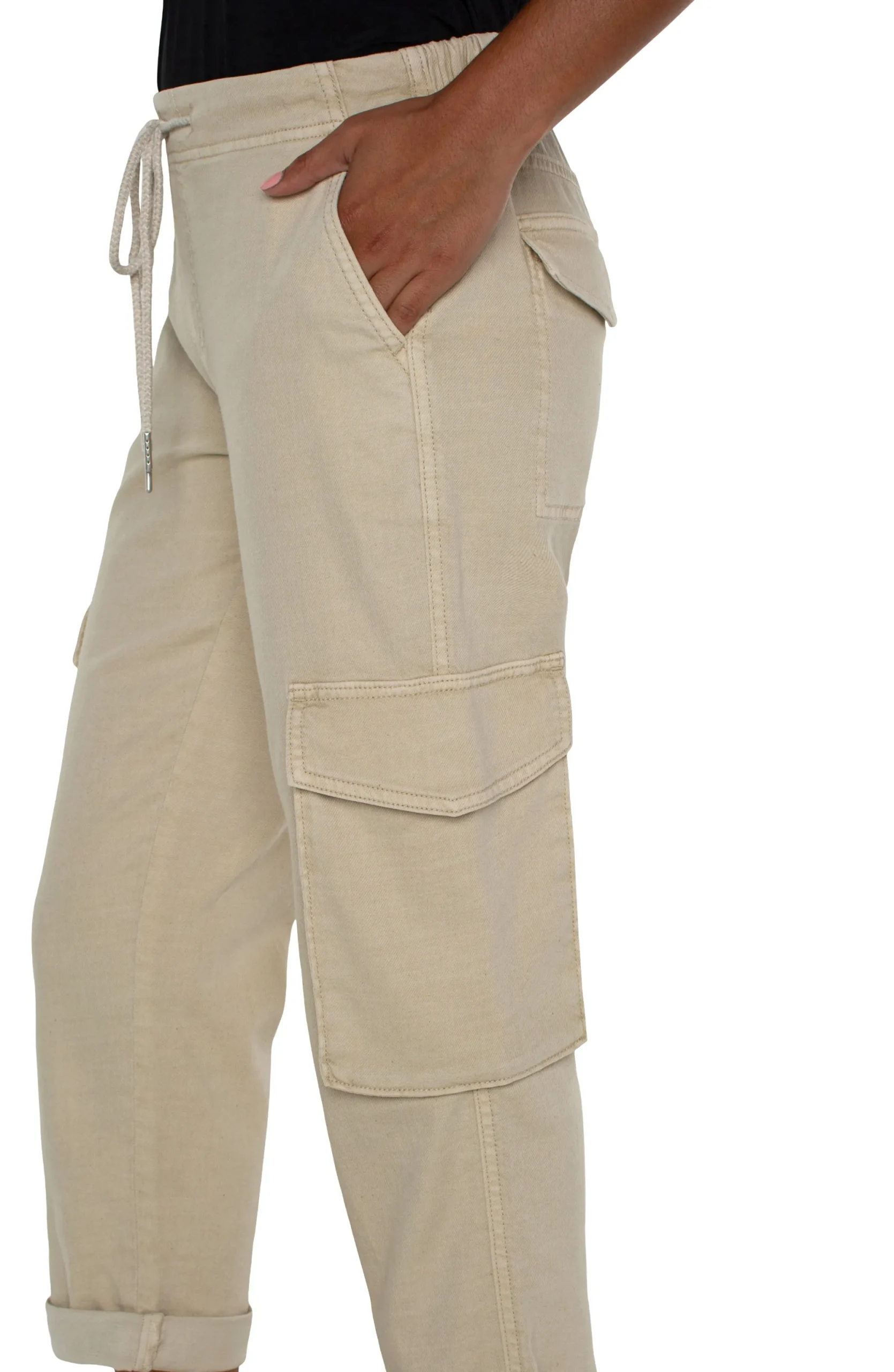 Pants|Knit Pull-On-Liverpool Los Angeles THE RASCAL WITH CARGO POCKETS - ECO Sandycove