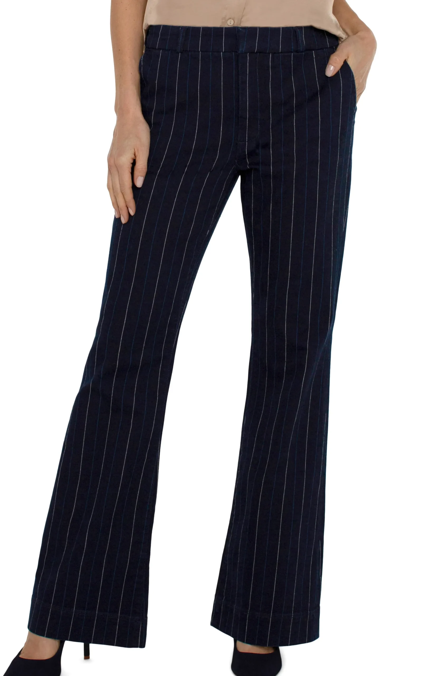 Pants|Bootcut & Flares-Liverpool Los Angeles TROUSER FLARE Lapisindigostripe