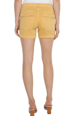 Shorts|Shorts-Liverpool Los Angeles UTILITY SHORT WITH FLAP POCKETS Flaxengold